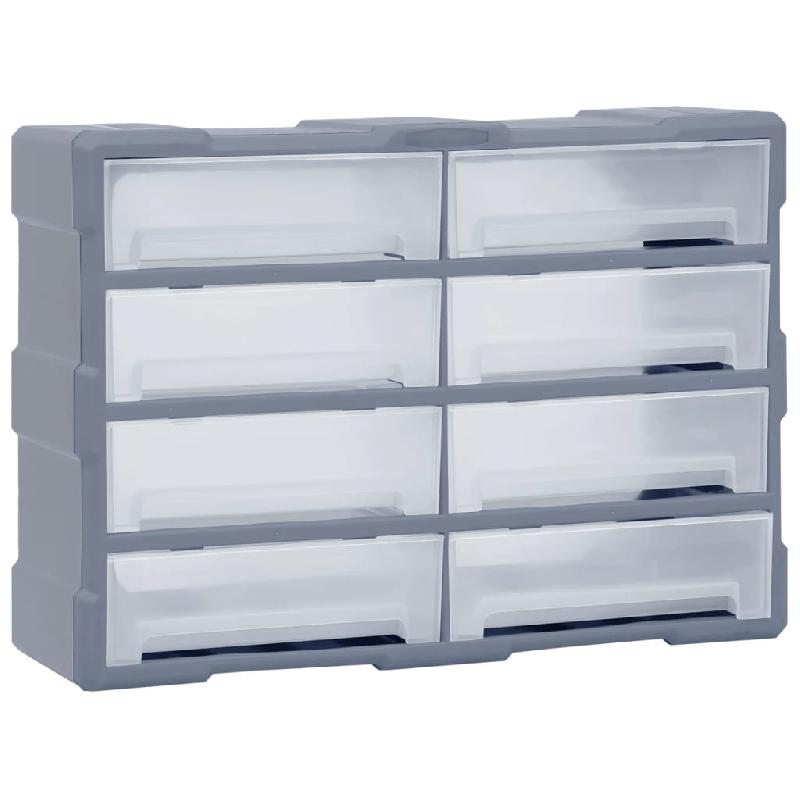 Vidaxl organisateur multi-tiroirs avec 8 grands tiroirs 52x16x37 cm 149600_0