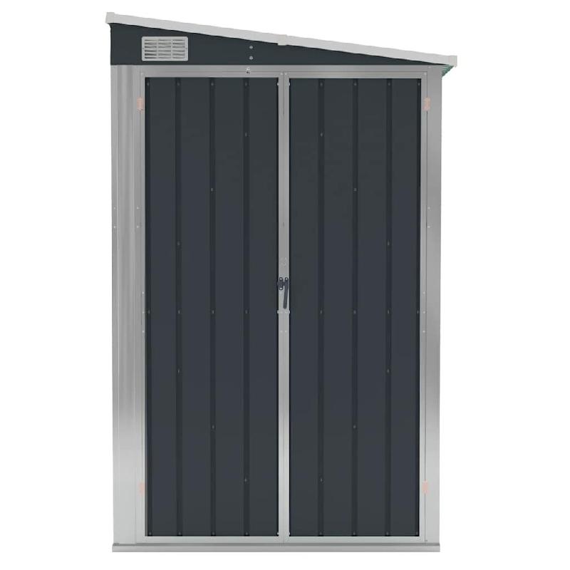 Abri de jardin mural Anthracite 118x382x178 cm Acier Modèle AbriModulable 34 - 8720286513064_0