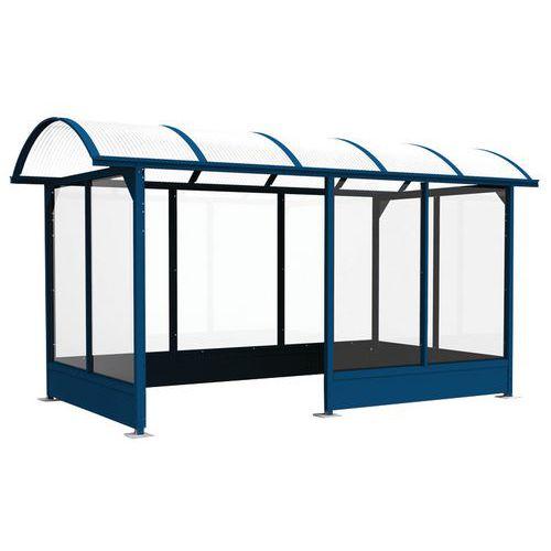 ABRI FUMEURS STANDARD 45 X 25 ET BAVETTES BLEU GENTIANE - ABRI PLUS