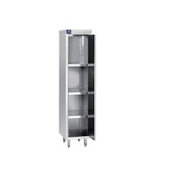 Armoire de rangement porte battante - 3 étagères - 600 x 700 mm - Mastro - gris_0