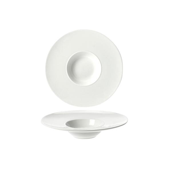 ASSIETTE À RISOTTO RONDE BLANCHE 18.3CM - LOT DE 6 - COSY & TRENDY - RINGS