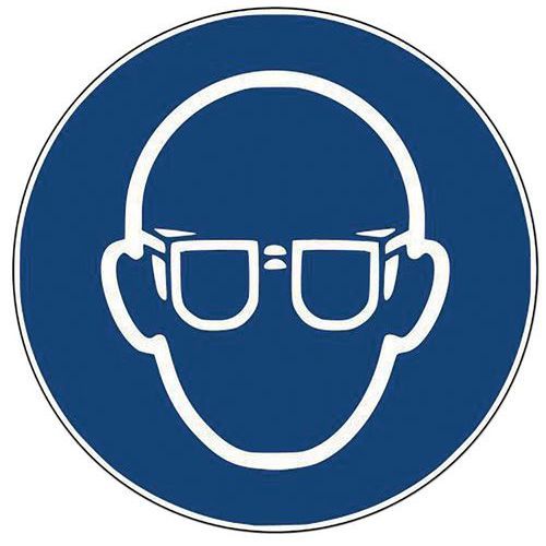 AUTOCOLLANT-LUNETTES DE PROTECTION OBLIGATOIRE- Ø 315 MM