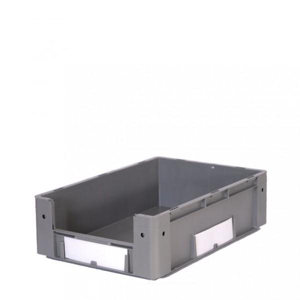 Bac Europe à ouverture frontale 600 x 400 - Hauteur 175 mm - Capacité 32 à 81 litres - Adapté aux charges lourdes et convoyeurs_0