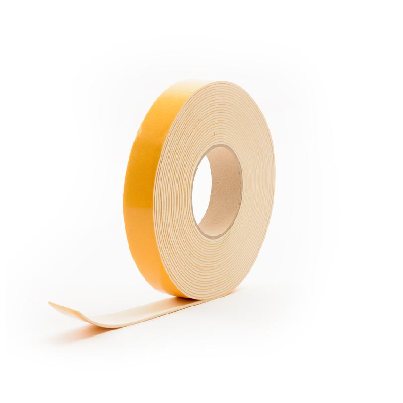 BANDE CAOUTCHOUC MOUSSE EPDM BLANC AVEC ADHÉSIF 10X10MM