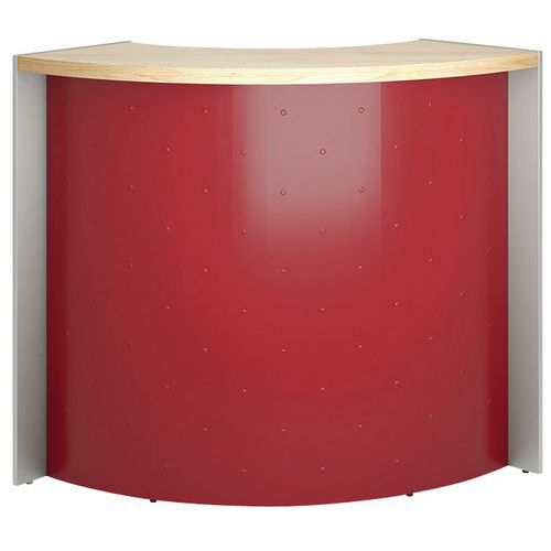 BANQUE ACCUEIL ASTRE MODULE D'ANGLE FAÇADE MÉTAL