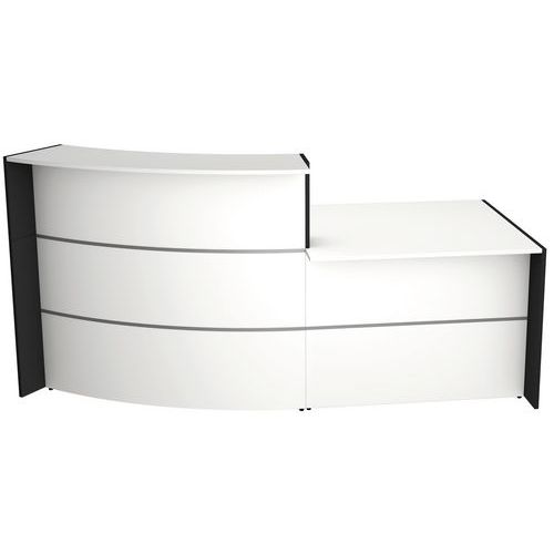 BANQUE D'ACCUEIL BARI BLANC - AVEC MODULE D'ACCUEIL GAUCHE - KERKMANN