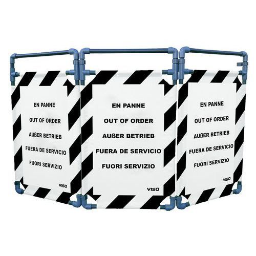 BARRIÈRE D'INTERVENTION PVC 3 VANTAUX LOGO EN PANNE - VISO