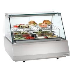 Bartscher Vitrine inox ventilée positive 110 Litres GN 2/1, 2 portes coulissantes, 430 W, 230 V - MONO - 406055_0