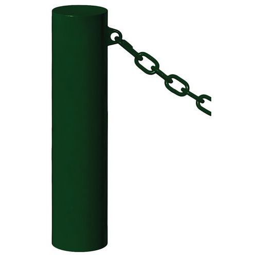 BORNE BARCELONE Ø 16 CM 1 ANNEAU - ZINC VERT 6005 - PROCITY
