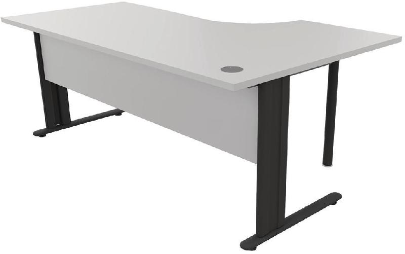 BUREAU COMPACT ASYMÉTRIQUE PIED L 180X120X60 RETOUR GAUCHE GRIS/ANTHRACITE - MANUTAN COLLECTIVITÉS