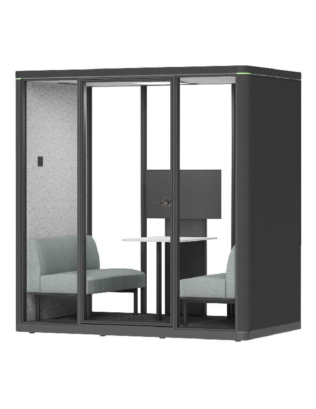 Cabine acoustique Meetbox4 Silens 4 personnes - Noire_0