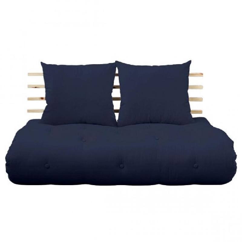 Canapé-lit futon Shin Sano marine - Pin massif - Couchage 140x200 cm - Marque KARUP_0