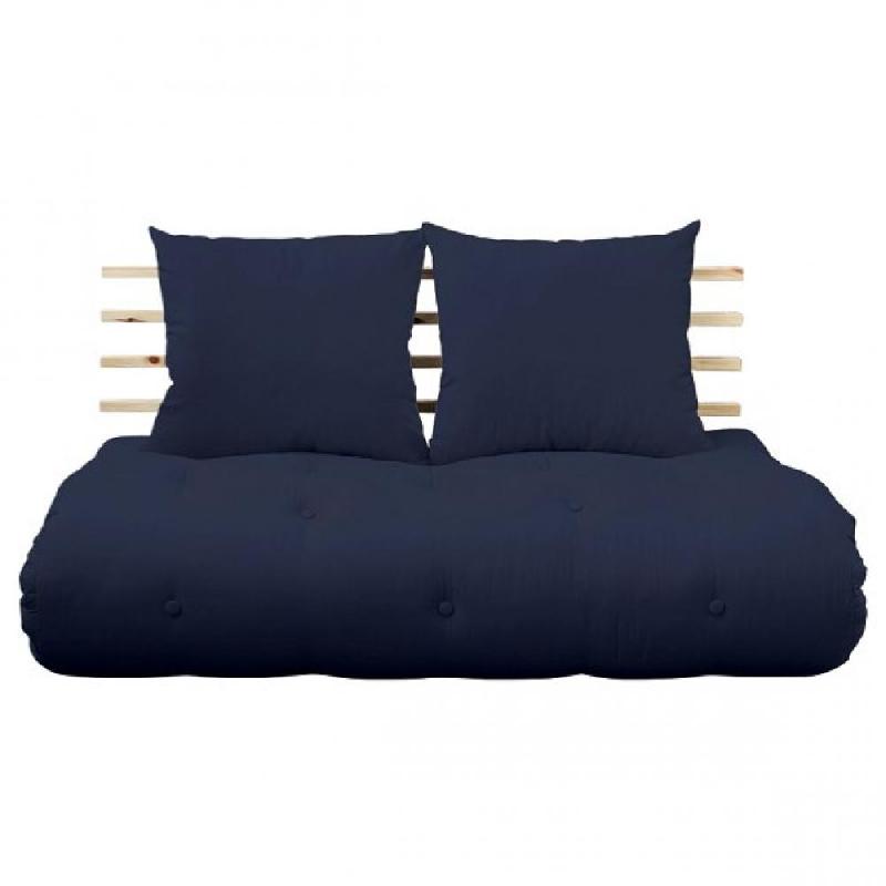 CANAPÉ LIT FUTON SHIN SANO MARINE PIN MASSIF COUCHAGE 140*200 CM._0