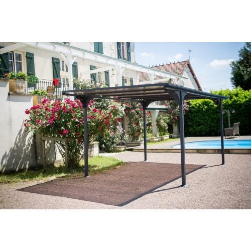 CARPORT VOITURE EN ALUMINIUM 5,00X2,80 M - 14,70 M2 HABRITA