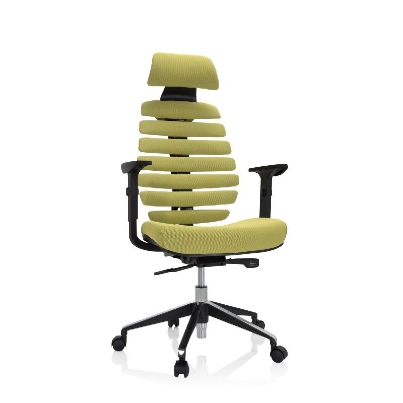 Chaise de bureau / Chaise pivotante ERGO LINE II PRO tissu vert hjh OFFICE - vert polyester 714606_0