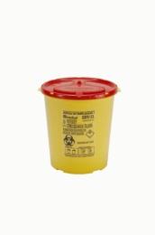 Collecteur d'aiguilles DASRI - 1,5 litre - usage unique - jaune et rouge_0