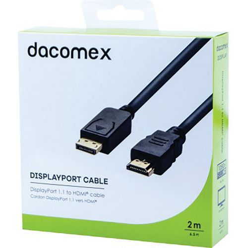 CORDON DISPLAYPORT 1.1 VERS HDMI - 2 M DACOMEX - DACOMEX