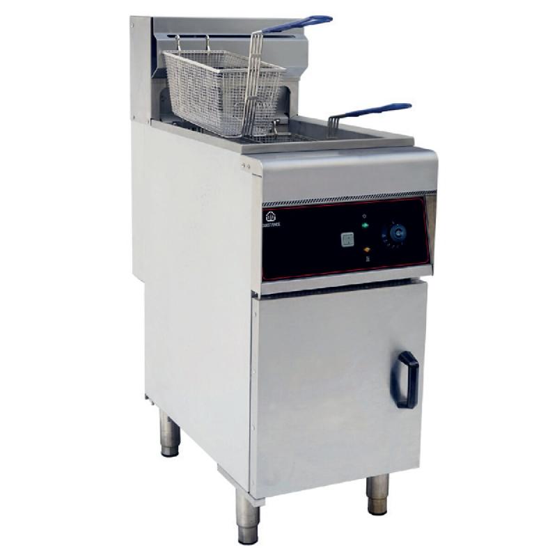 Friteuse électrique sur coffre 28 L en inox avec pieds - Température réglable jusqu'à 190°C - Cuistance - inox DF28L_0