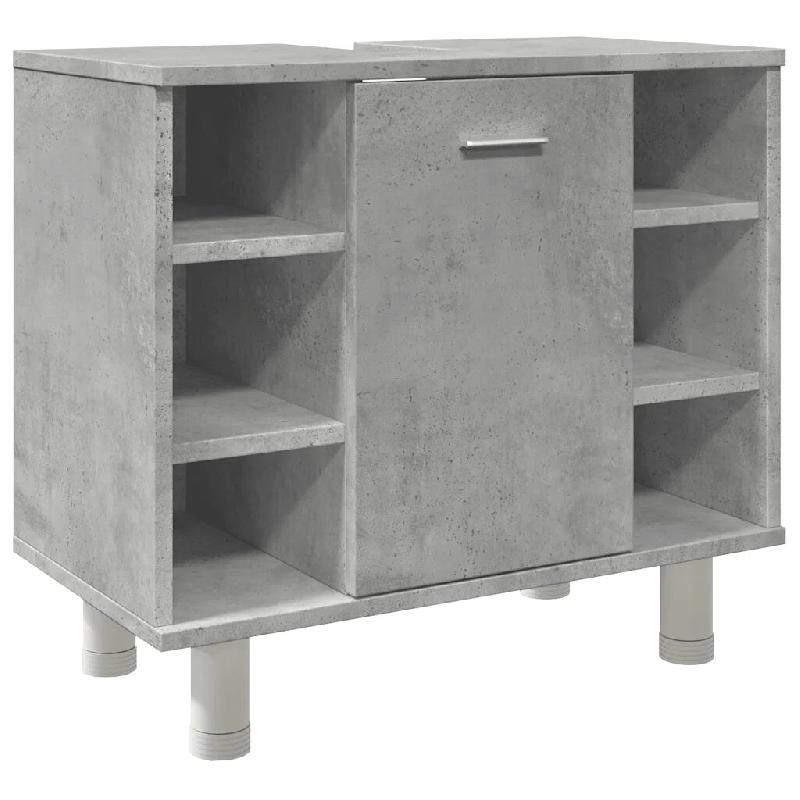 Helloshop26 - Armoire de salle de bain design peu encombrant 60 x 32 x 53,5 cm en bois d'ingénierie gris béton 02_0050776 - gris Bois massif 3000236_0