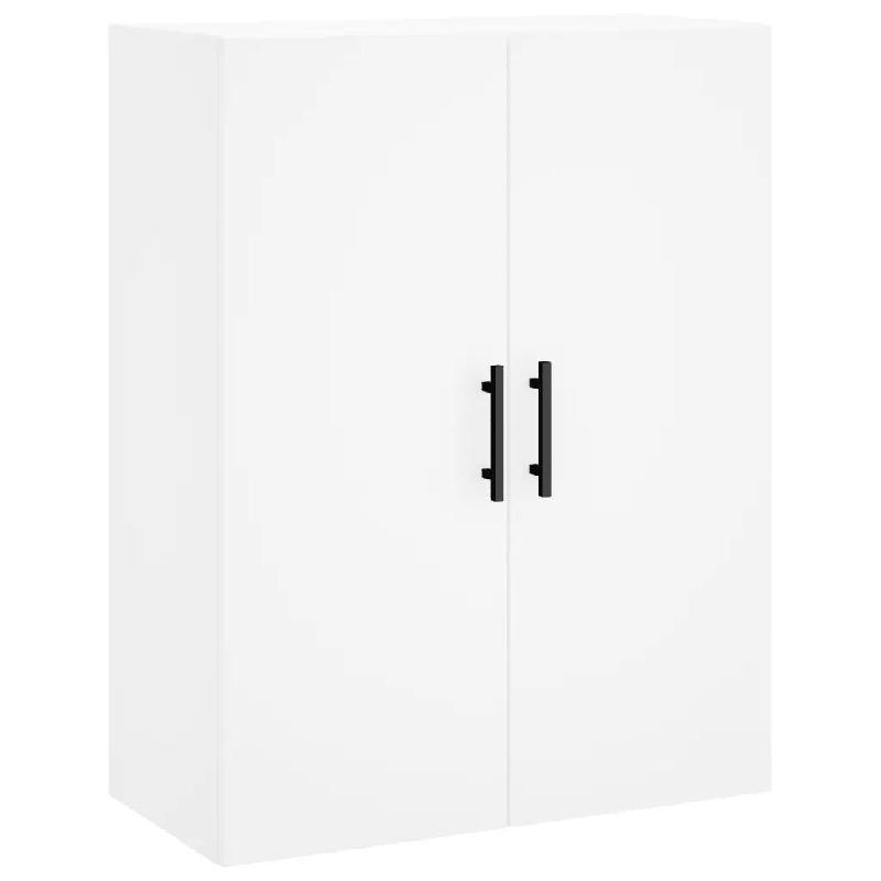 Helloshop26 - Armoire murale blanche 69,5 x 34 x 90 cm design élégant rangement pratique style moderne en bois d'ingénierie blanc 02_0048596 - blan_0