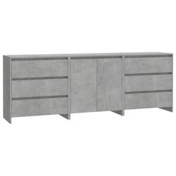 Helloshop26 - Buffet bahut commode armoire meuble de rangement organisateur cuisine salle de séjour salons 3 pcs bois d'ingénierie 02_0037139 - 3000_0