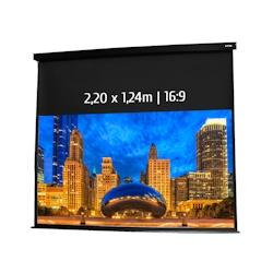 KIMEX Ecran de projection motorisé 2,20 x 1,24m - Format 16:9 - Carter noir - 3700685405318_0