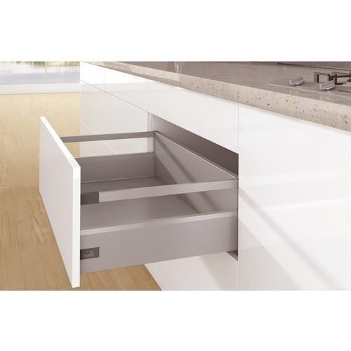 KIT TIROIR TRINGLES ARCITECH - PROFIL H 126 MM - DOS H 218 MM - ARGENT - L 550 MM HETTICH