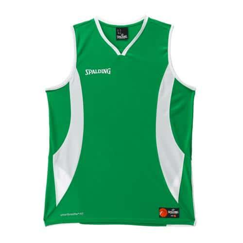 MAILLOT BASKET - SPALDING - JAM VERT BLANC