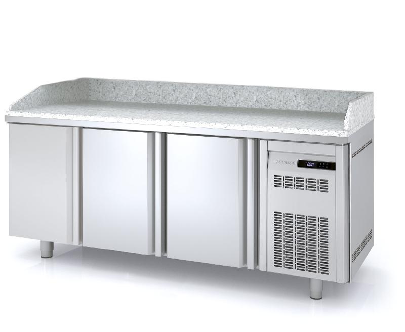 Meuble à pizza professionnel inox 800 positif 3 portes 562 litres - MR80-200-P_0