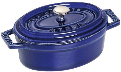 MINI-COCOTTE EN FONTE OVALE BLEU 11 CM