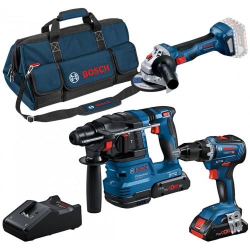 PACK 3 OUTILS 18V AVEC 2 BATTERIES 4,0AH + 1 CHARGEUR - 0615A50035 BOSCH