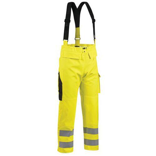 PANTALON DE PLUIE À BRETELLES JAUNE TAILLE XXXL - BLAKLADER
