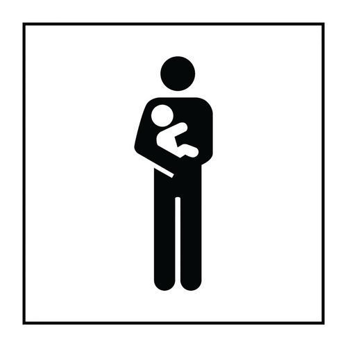 PICTO PRIORITÉ ENFANT BAS ÂGE GRAVOPLY NOIR/BLANC 250X250