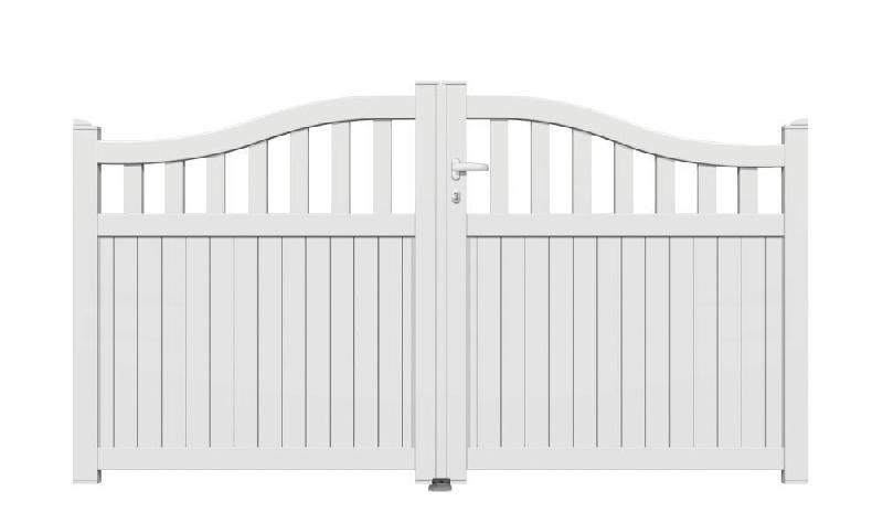 Portail battant aluminium modèle OPC-213 - dimensions au choix - coloris standards disponibles_0