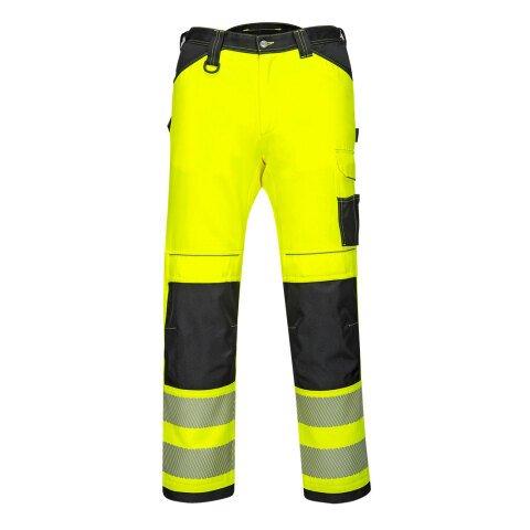 PORTWEST PW340 PANTALON PW3 HI-VIS WORK JAUNE/NOIR - TAILLE 34 - STANDARD