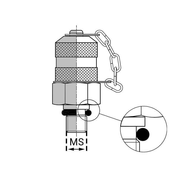 Prise de pression mâle UNF avec joint O-ring - 9/16’ , 14.28_0