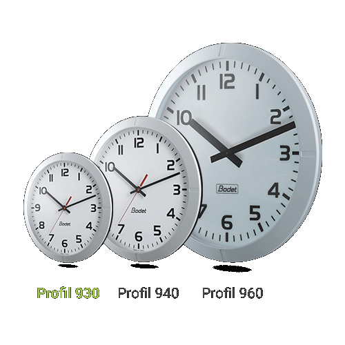 Profil 930 - Horloge analogique BODET - 1,5V DHF - Boîtier noir - Affichage heure-minute_0