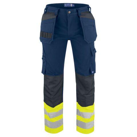 PROJOB 6530 PANTALON COTON - EN ISO 20471 CLASSE 1 JAUNE/MARINE - TAILLE 52