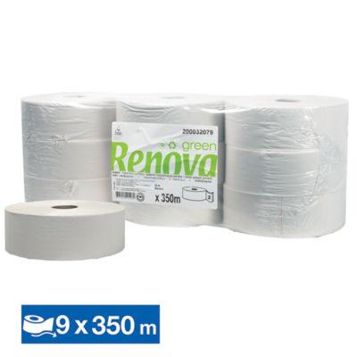 9 rouleaux papier toilette Renova Jumbo 350 m 2 épaisseurs_0
