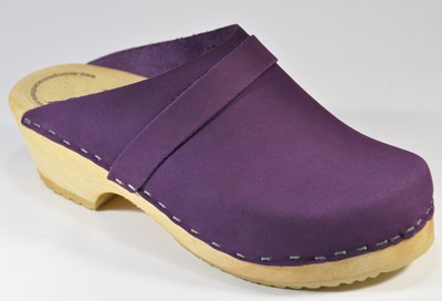 SABOT EN CUIR NUBUCK VIOLET