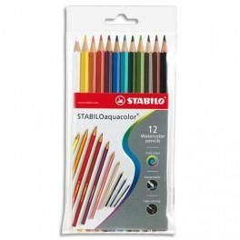 STABILO POCHETTE SOUPLE 12 CRAYONS DE COULEUR AQUACOLOR