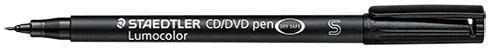 LOT DE 2 - FEUTRE PERMANENT STAEDTLER LUMOCOLOR 310 CD/DVD À CAPUCHON POINTE 0,4 MM NOIR