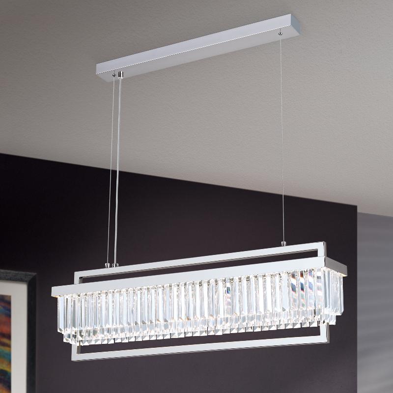 ORION SUSPENSION LED PRISM, ALLONGÉE CHROMÉE