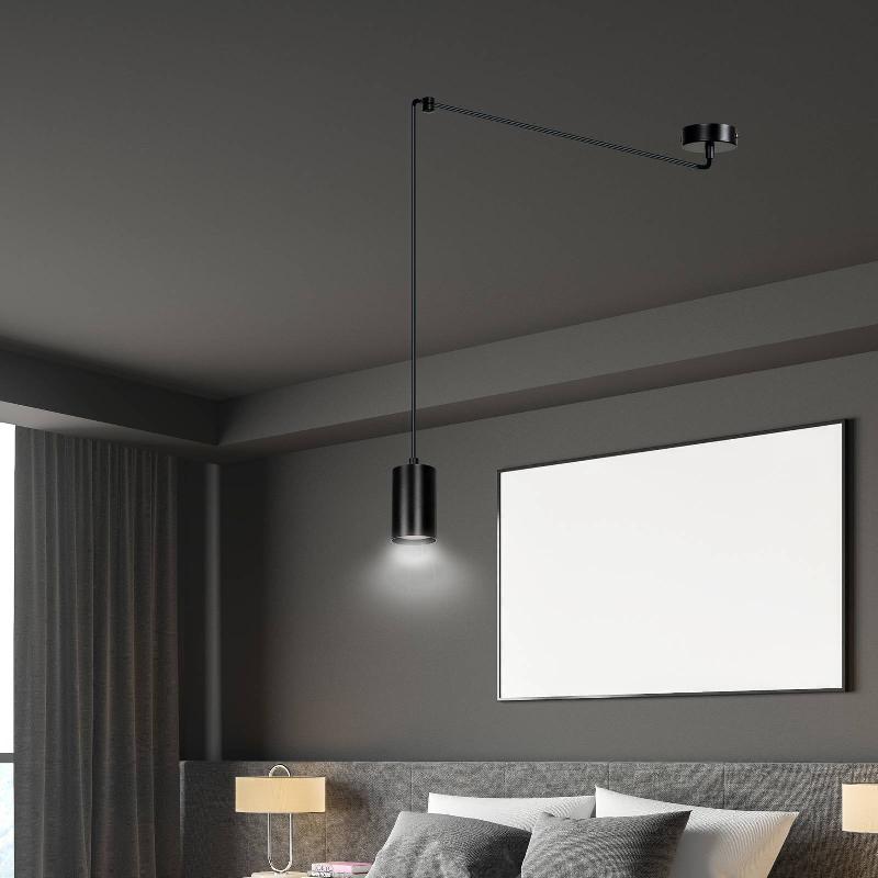 EMIBIG LIGHTING SUSPENSION SPEED NOIRE, À UNE LAMPE