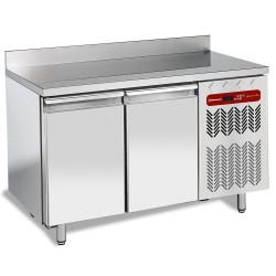 Table de travail refrigeree timbre positive ventilée 2 portes gn 1/1 260 l avec dosseret groupe a gauche - TG2N/HAGX-R2_0