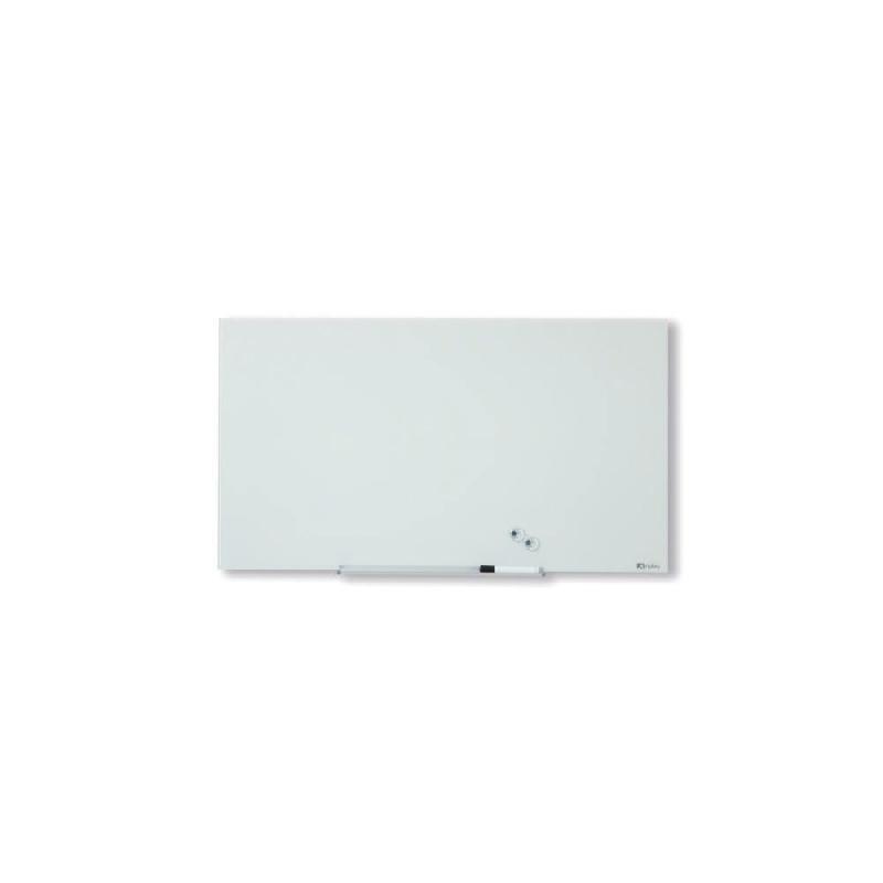 TABLEAU MURAL NOBO DIAMOND EN VERRE MAGNETIQUE - EFFAÇABLE A SEC - 1 260 X 710 MM - BLANC BRILLANT