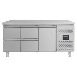 Vaiotec Comptoir réfrigéré EASYLINE / 1 porte et 4 tiroirs - monobloc, 1795 x 700 mm - 12014_0