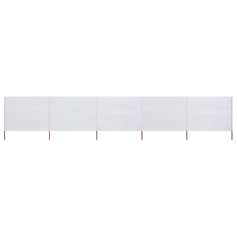 VidaXL Paravent 5 panneaux Tissu 600 x 120 cm Blanc sable Modèle Ombre Rho Prime Plus - beige 47160_0