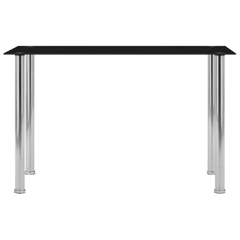 VidaXL Table à manger Noir 120x60x75 cm Verre trempé Modèle Helios Confort Plus - 281852_0