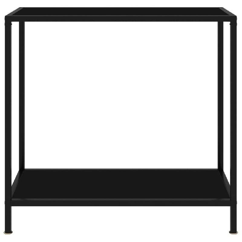 VidaXL Table console Noir 80x35x75 cm Verre trempé Modèle Orion Moderne - 322832_0